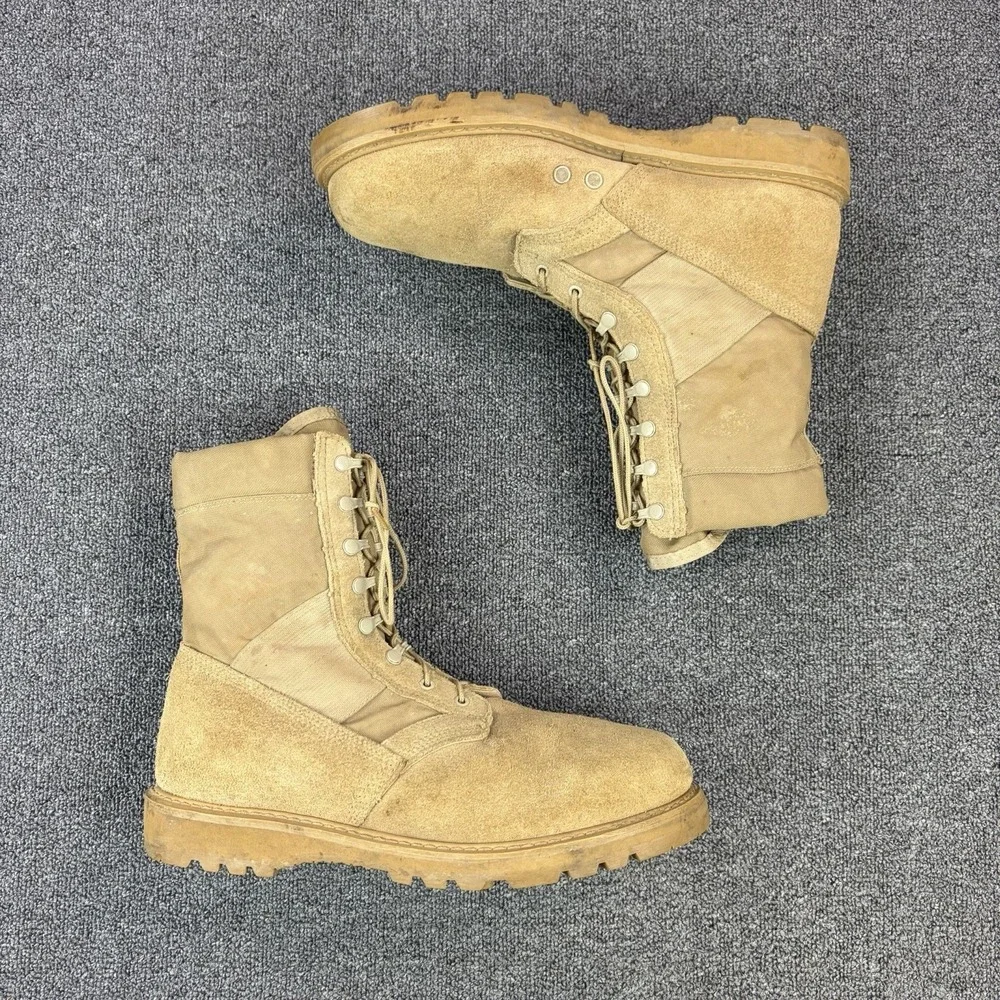 Rocky 789 Army Combat Boots Sz 15 N Tactical Military Tan Hot Weather USA Vibram